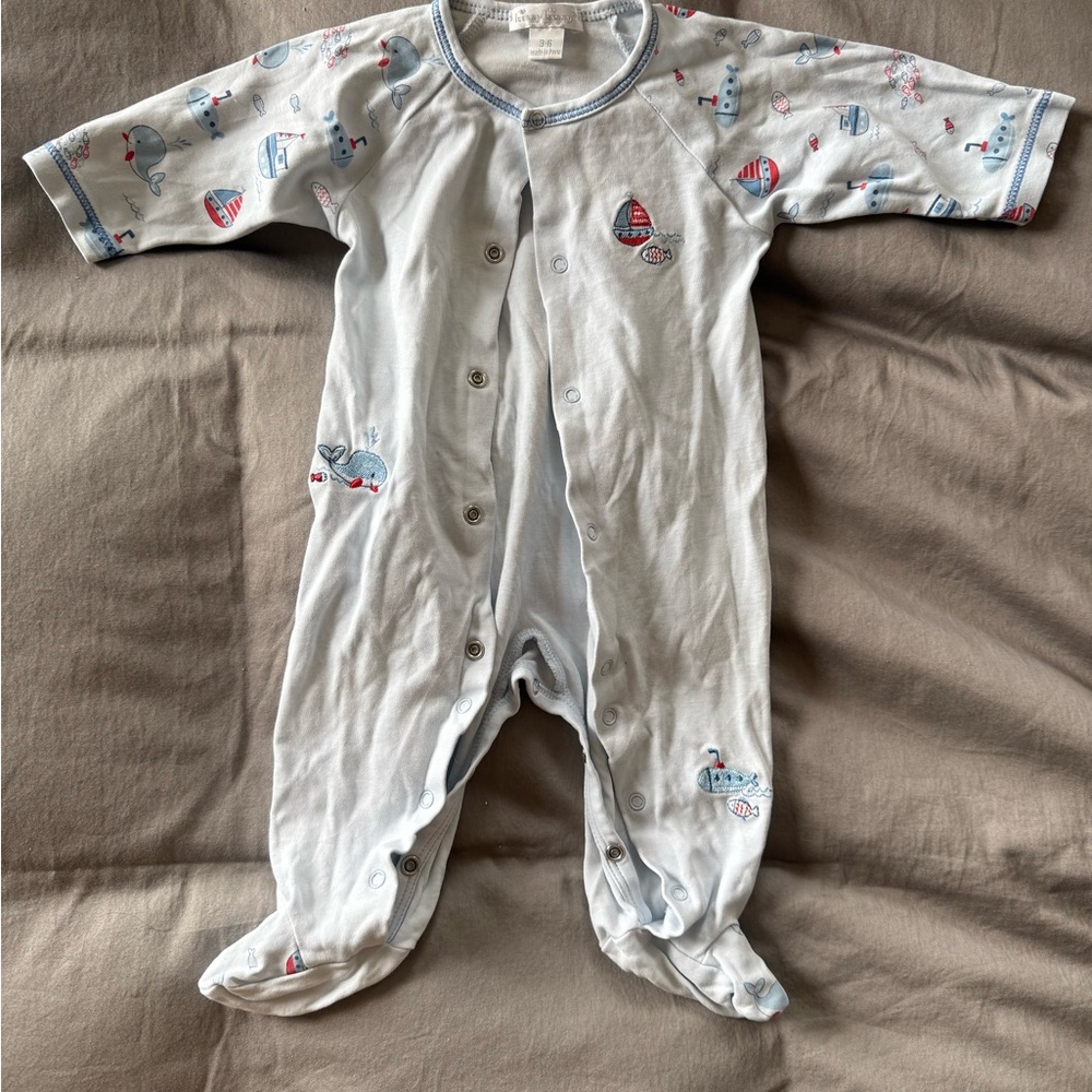Kissy Kissy Nautical-Themed Baby One Piece Footie 3-6 months 100% Pima cotton